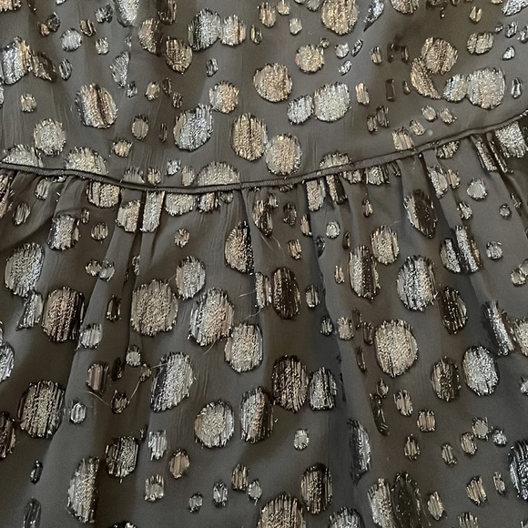 J Crew Black Shimmer Circle Dot Jacquard Holiday Dress Size 8 - Picture 4 of 5